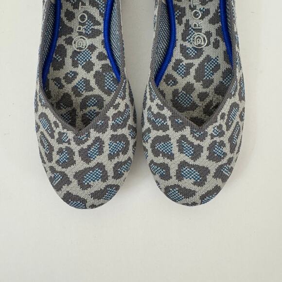 Rothy's The Flat Spotted Gray Blue Rounded Toe Slip-On Ballet Flats 10.5 - Picture 3 of 13